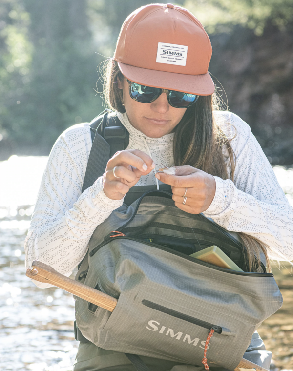 Simms Dry Creek Z Sling Pack, waterproof sling bag for fishing trips and outdoor use.